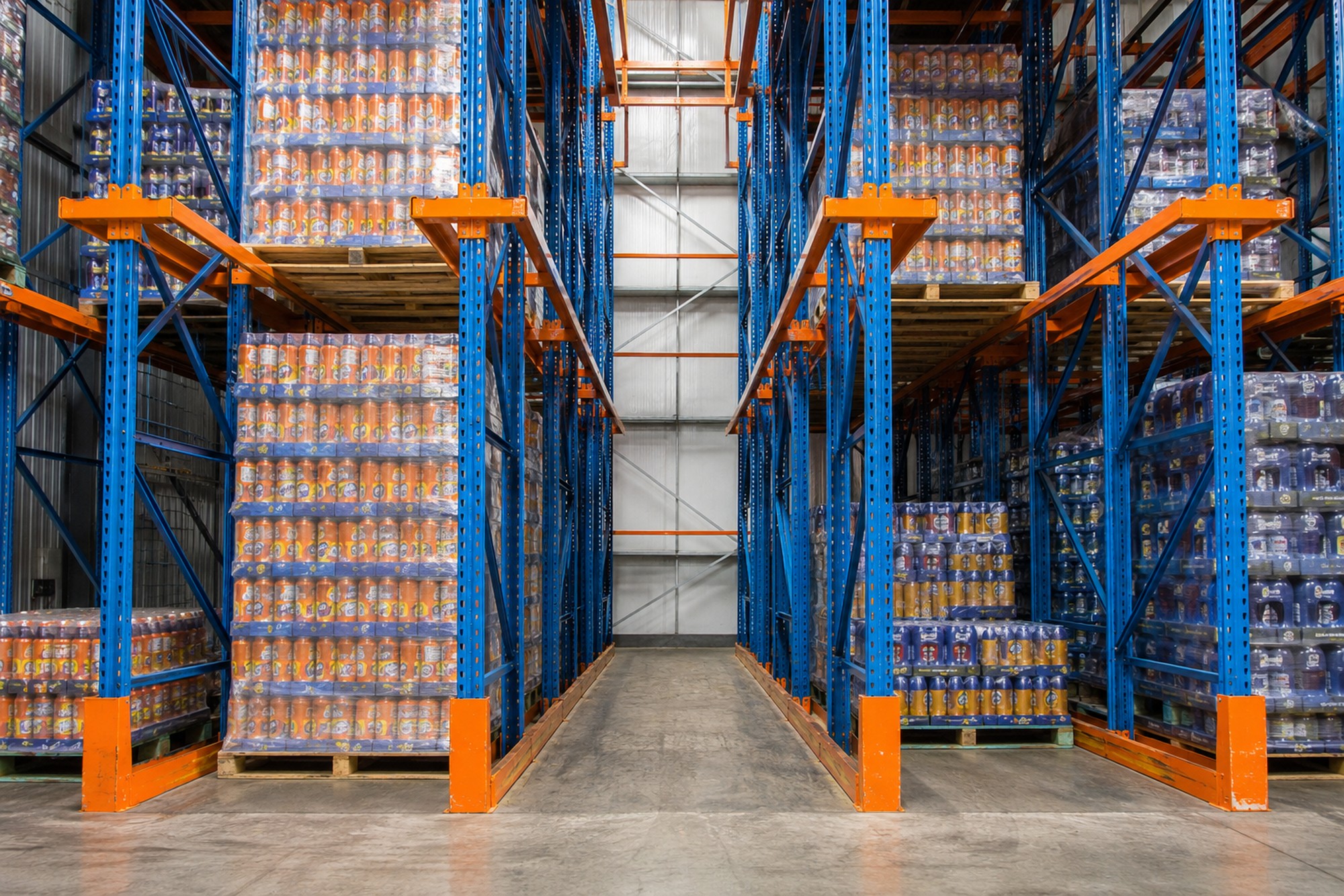drive-in pallet racking centered lane depth beverage pallets racknsave Singapore