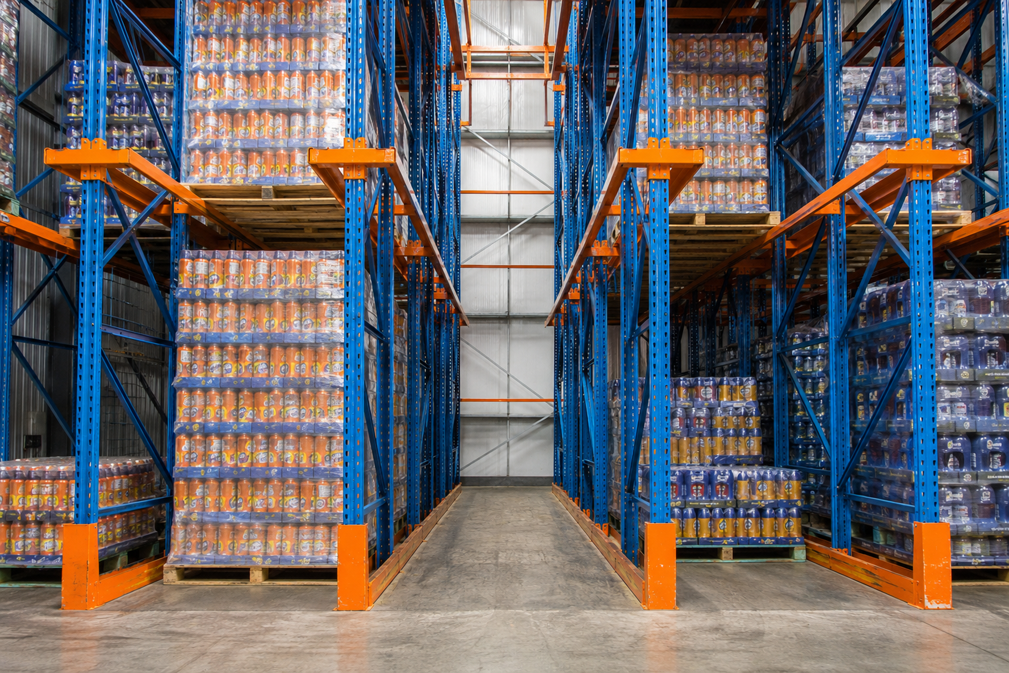 drive-in pallet racking centered lane depth beverage pallets racknsave Singapore