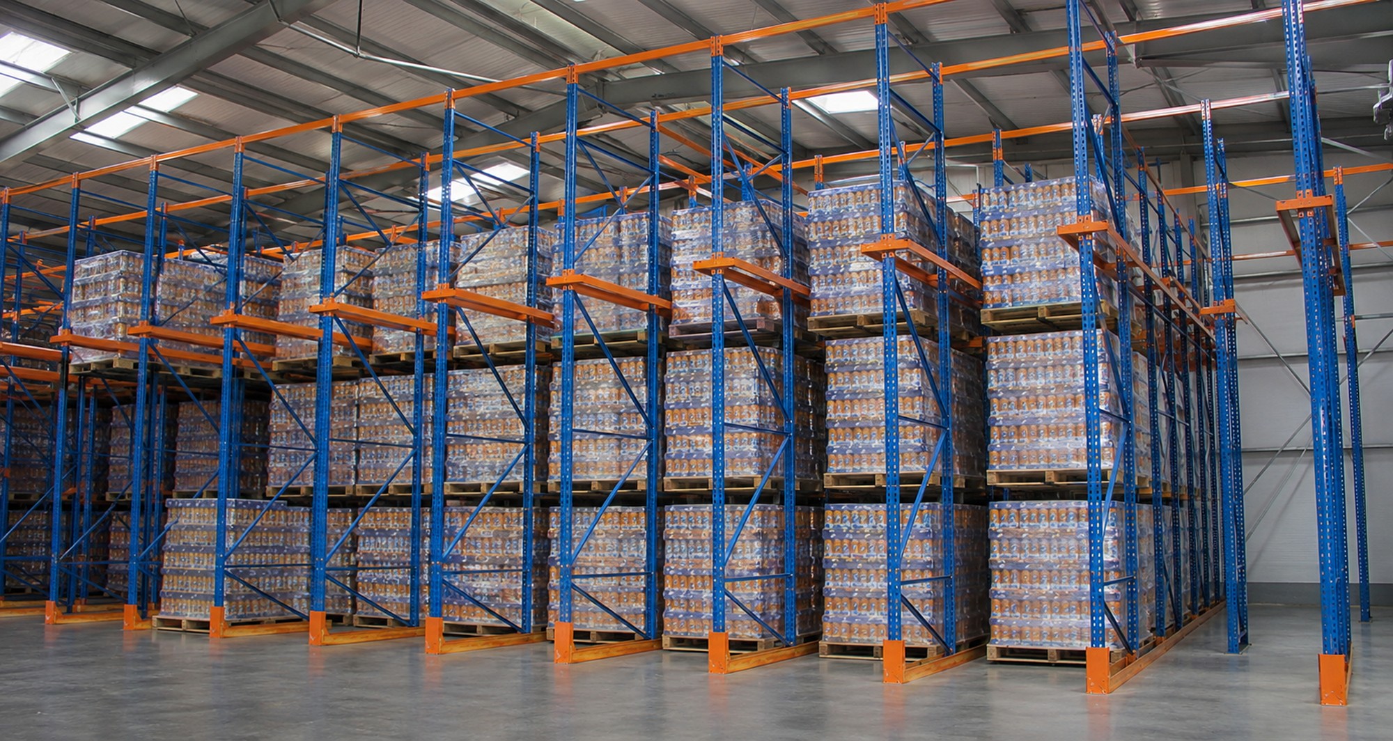 Warehouse Commercial Industrial drive-in pallet racking long side elevation beverage pallets racknsave Singapore