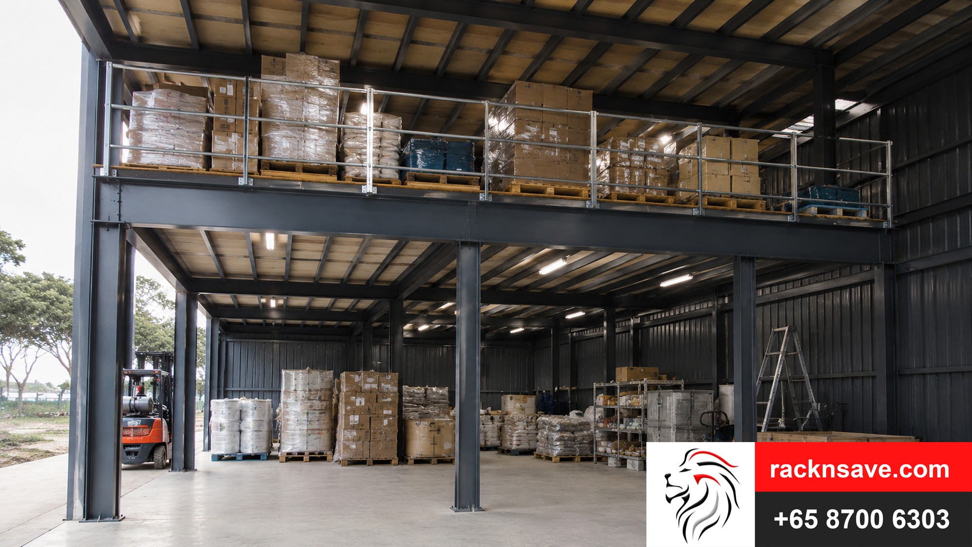 Rack & Save Heavy Duty Mezzanine storage-system reference photograph