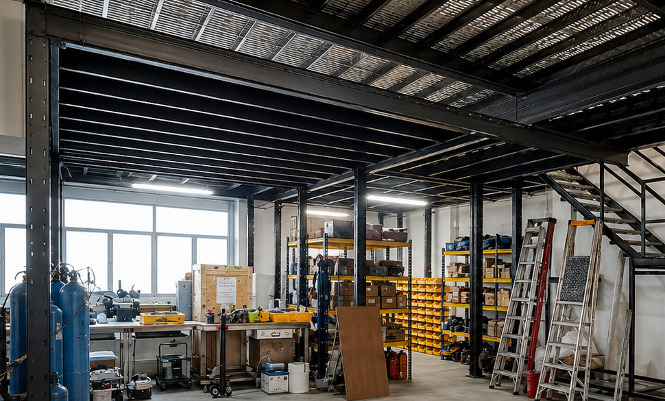 Mandai Connection mezzanine platform: underdeck steel structure