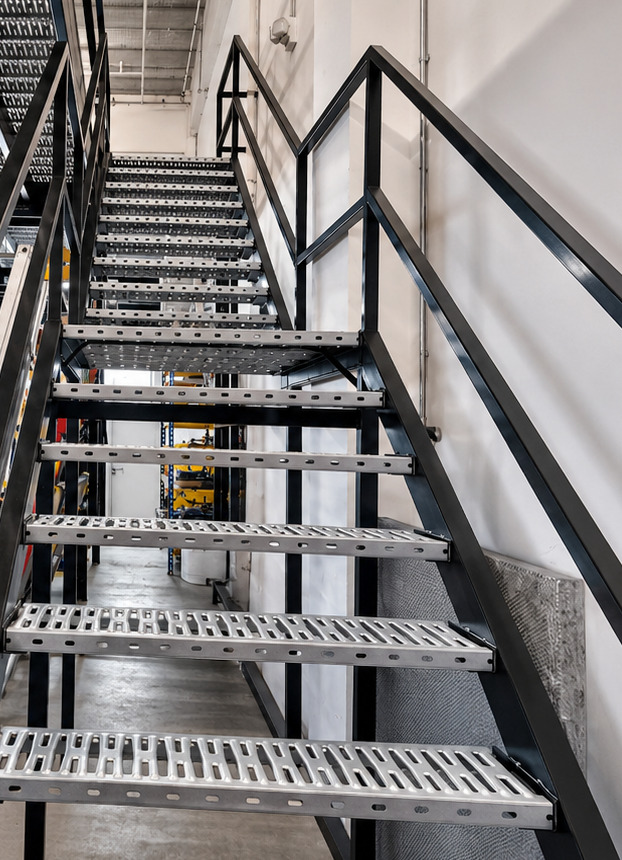 Mandai Connection mezzanine platform: mezzanine staircase