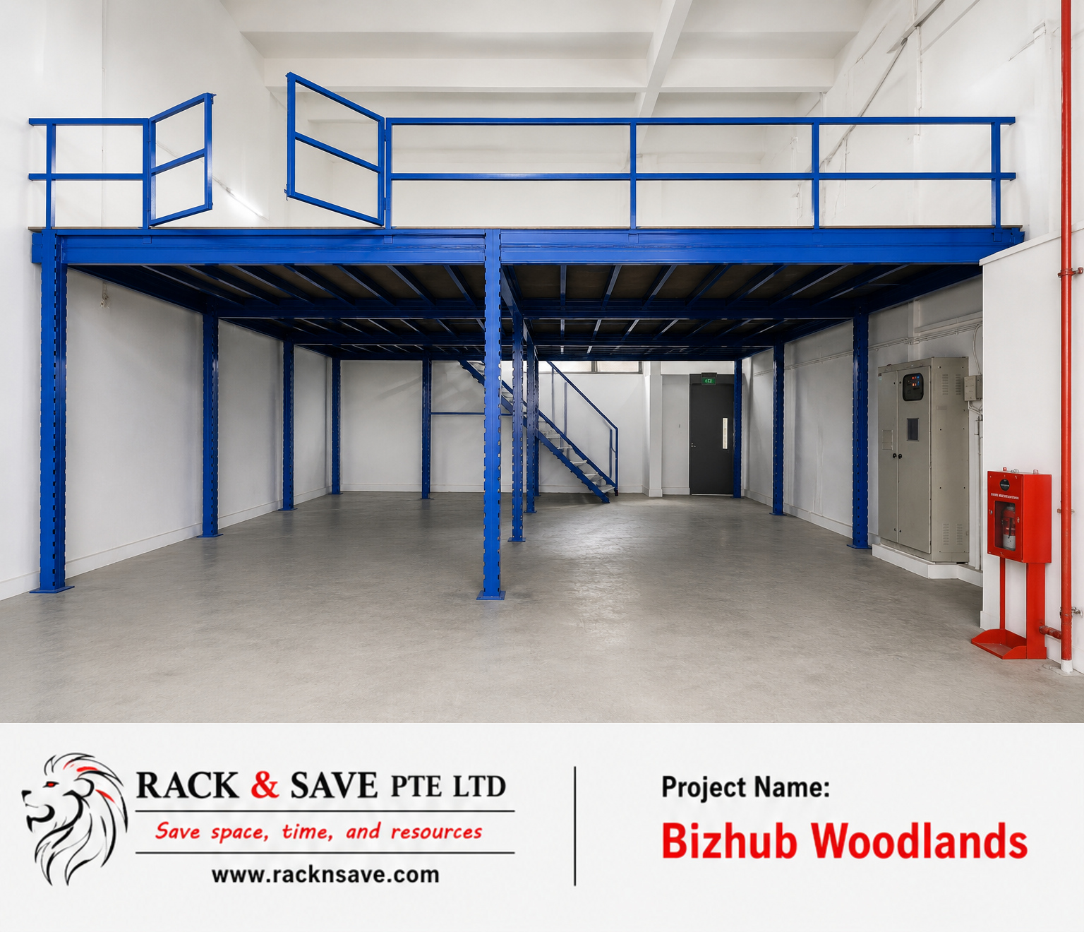 Woodlands Bizhub Superblock Mezzanine Project | Rack & Save